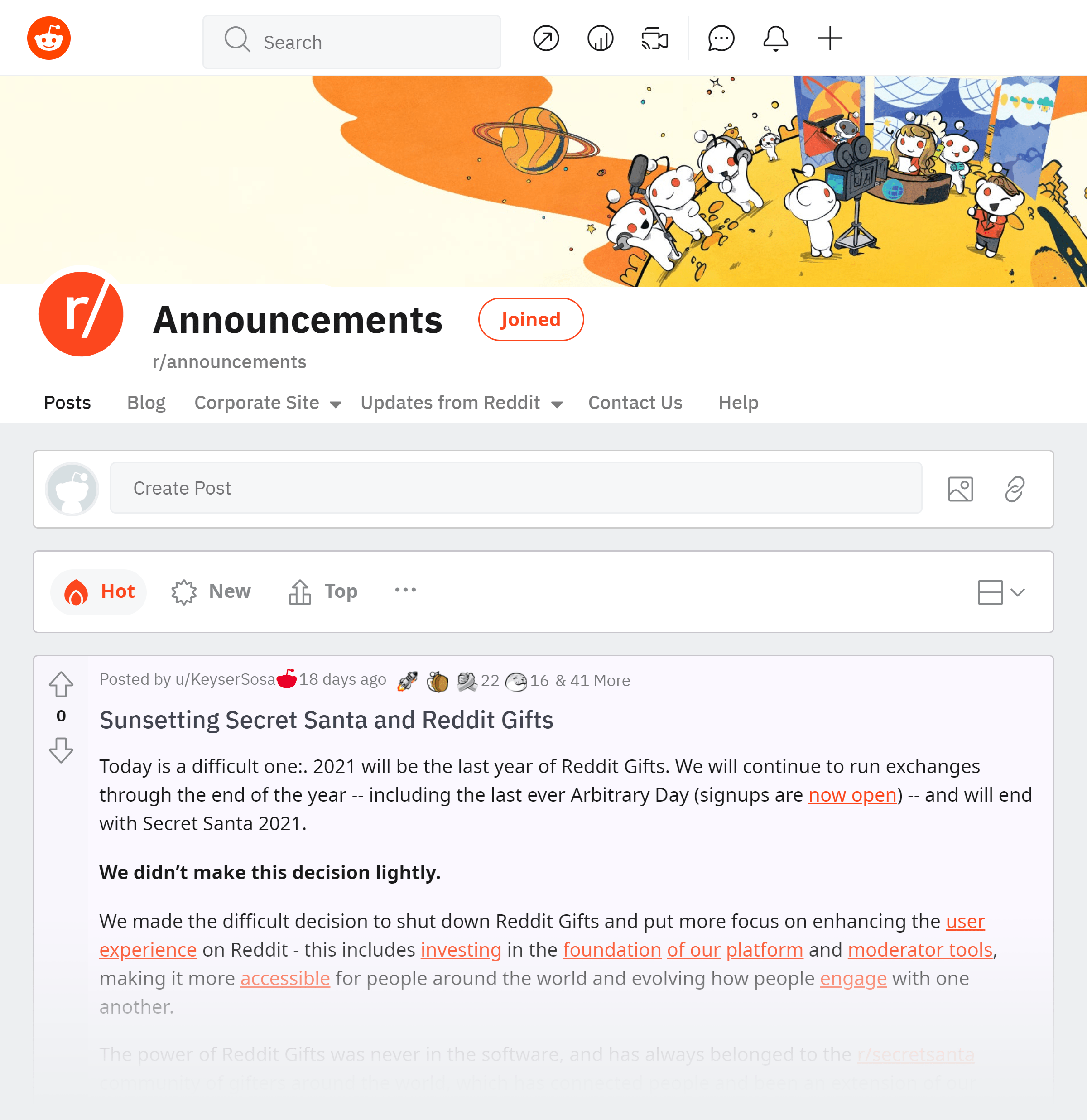 Reddit – Announcements