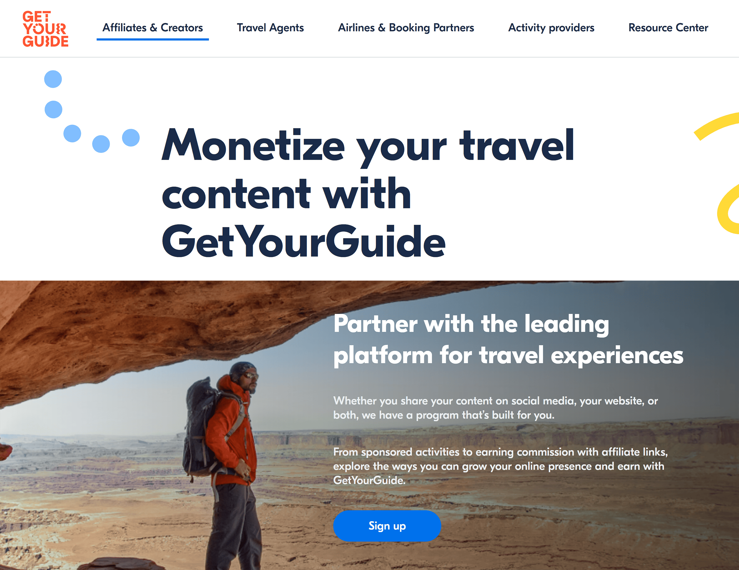 GetYourGuide Travel Affiliate Program