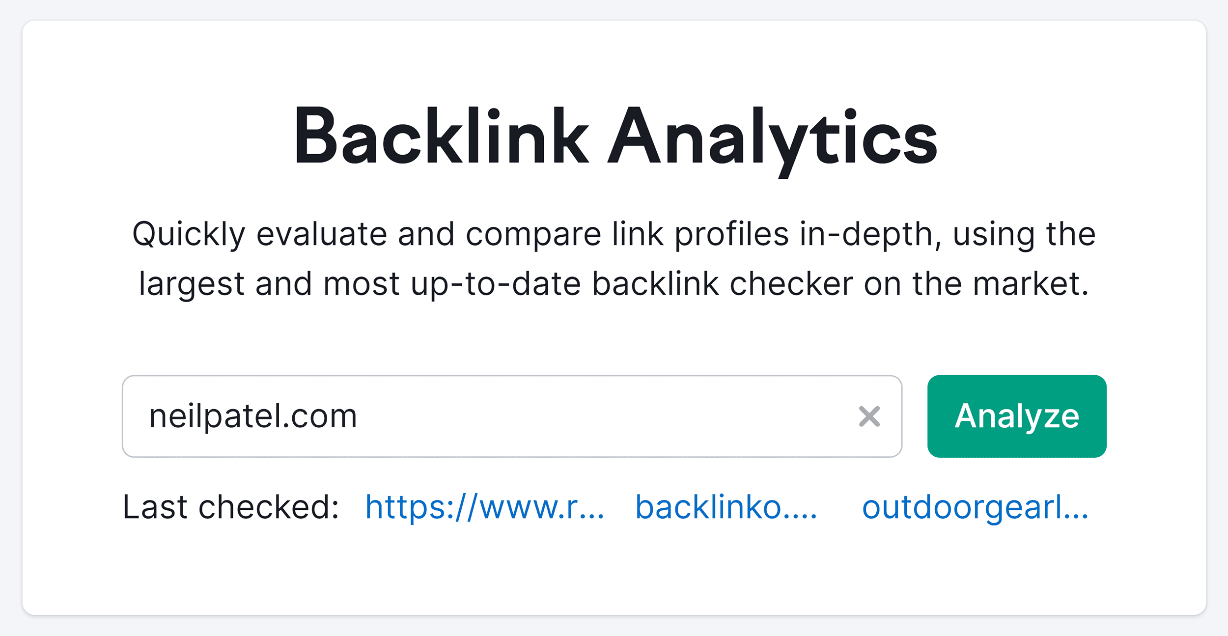 Semrush – Backlink Analytics – Neil Patel