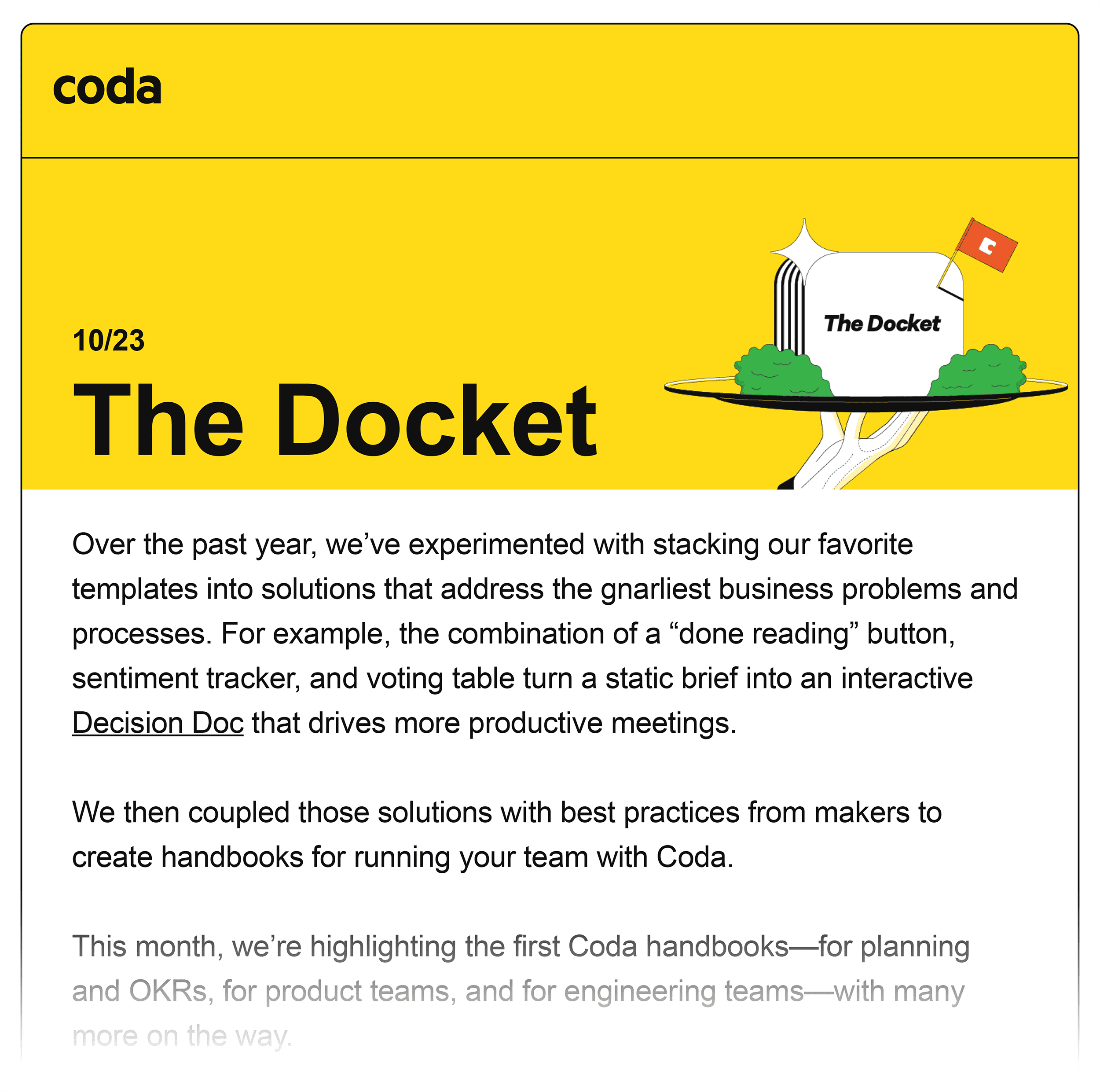 Coda – The Docket