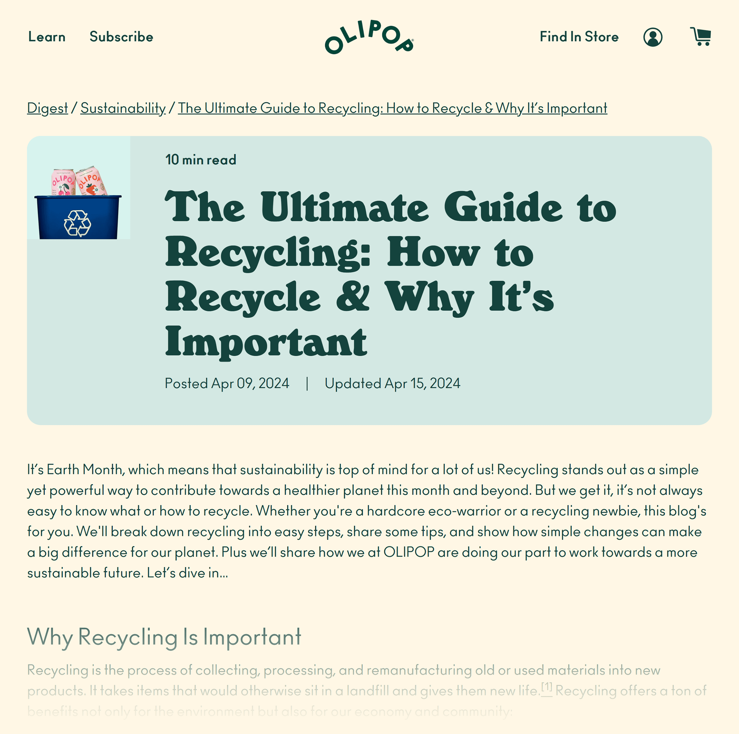 Olipop – How to recycle
