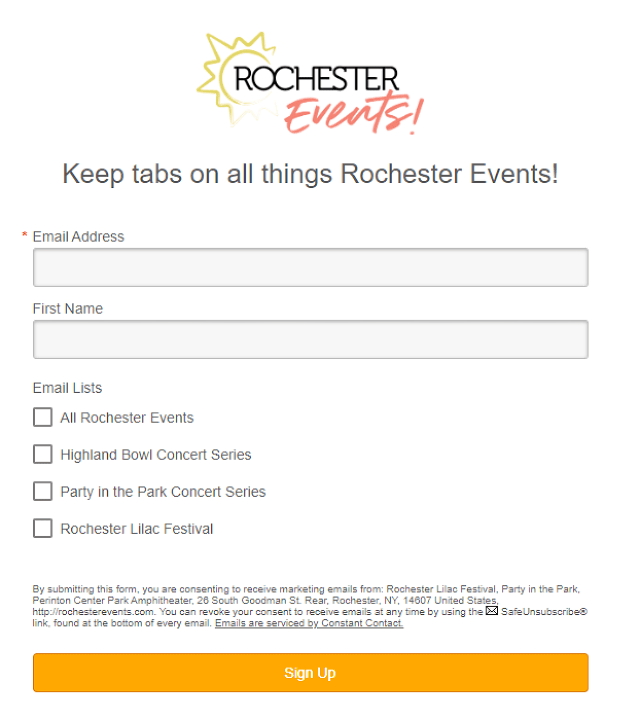 Constant Contact – Rochester Lilac festival