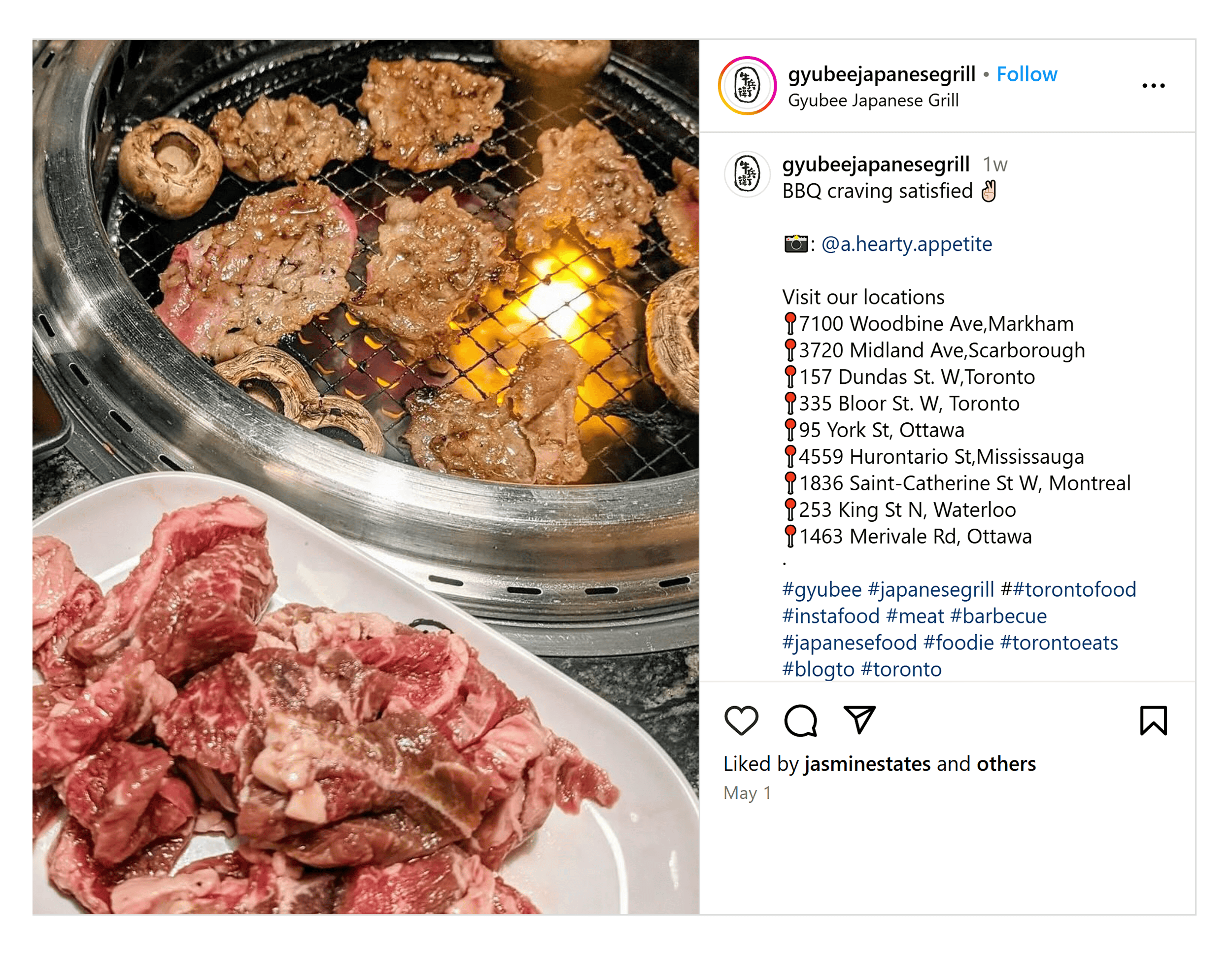 Gyubee Japanese Grill – Instagram