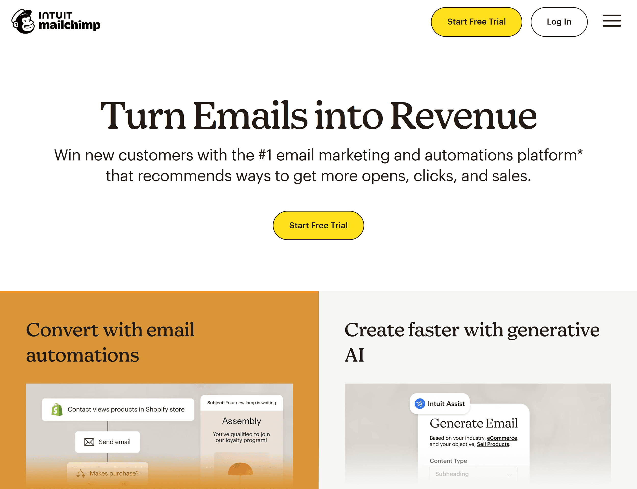 MailChimp – Homepage