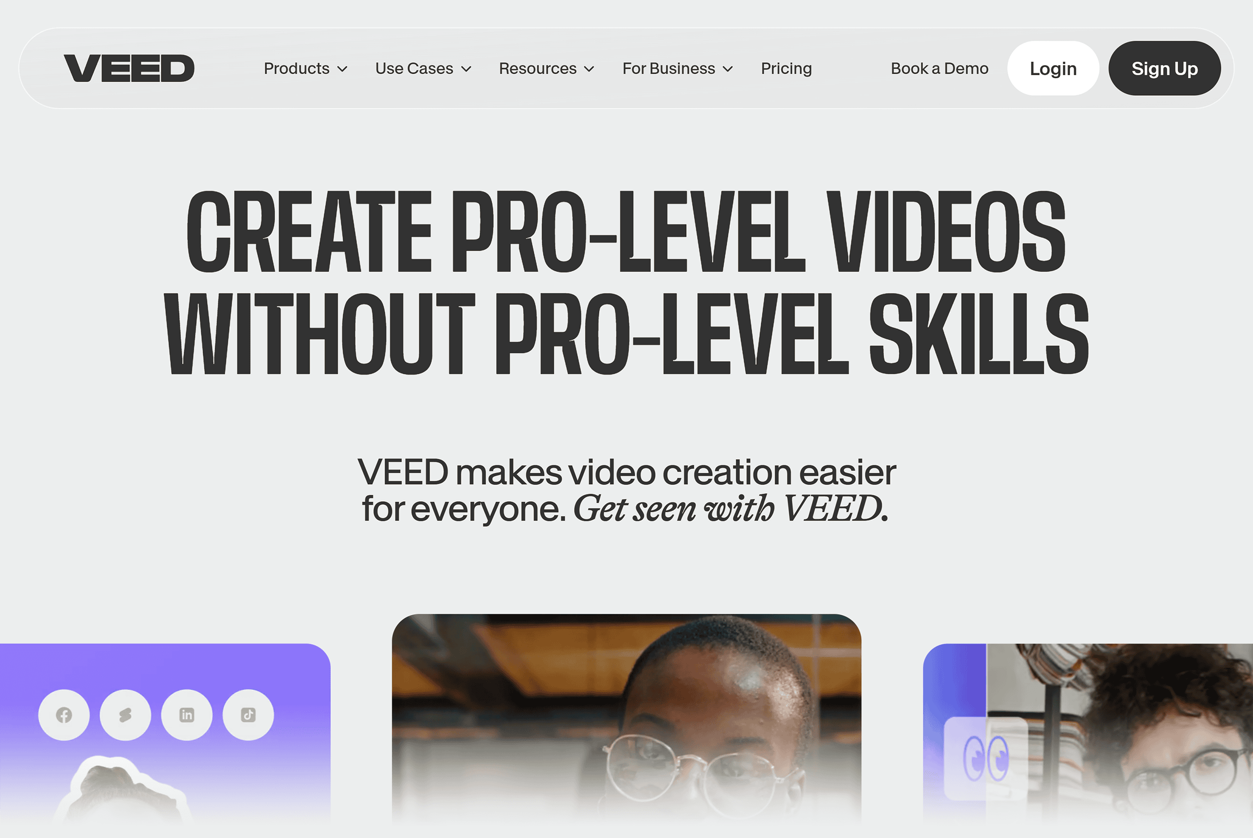 Veed.io – Homepage
